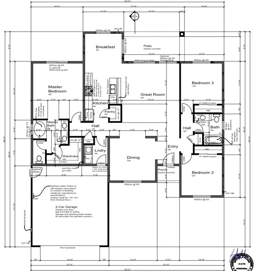 Sunset Retreat Model 1,715-square-foot 3-bedroom floor plan by Aspen II Homes